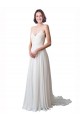 Shop Spaghetti Straps V-Neck A-Line Chiffon Beach Wedding Dress Toronto