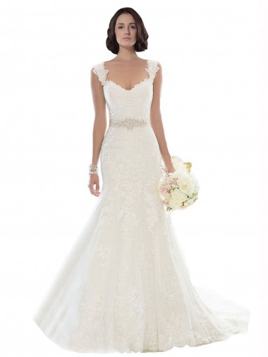 Shop Off the Shoulder Mermaid Lace Beach Wedding Dress with Beaded Belt Toronto