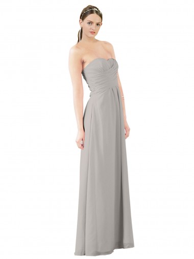 Shop Twisted Strapless Sweetheart Neckline Long Chiffon Bridesmaid Dress Toronto