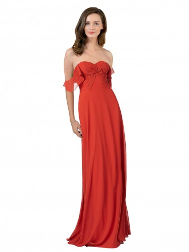Shop Chiffon A-Line Bridesmaid Dress with Ruched Bodice Toronto