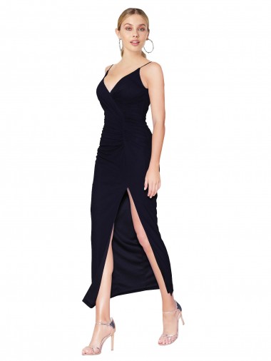 Shop Chiffon High Neck Spaghetti Straps Short Cocktail Bridesmaid Dress / Formal Prom Dress Toronto