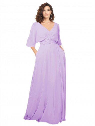 Shop Chiffon Bridesmaid Dress with Ruched Waist Toronto