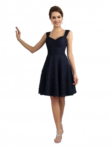 Shop Lace Bridesmaid Dress / Cocktail Dress with Sweetheart Neckline and Button Back Detail Toronto
