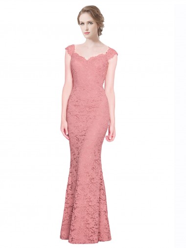Shop Sweetheart Mermaid Long Lace Bridesmaid Dress / Prom Dress with Wide Straps Toronto
