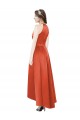 Shop Full Length Halter Satin Bridesmaid Dress with Hi-Low Hem Detail Toronto