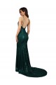 Shop Fishtail Shaped V-Neck Open Back Long Formal Sequin Bridesmaid Dress / Prom Dress Toronto