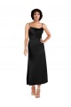 Shop Cowl Neck Formal Tea-Length Short Silky Satin Bridesmaid Dress / Cocktail Prom Dress with Skirt Slit Toronto