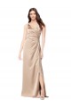 Shop Formal Silky Satin Bridesmaid Dress / Prom Dress with Draped Surplice Bodice Toronto
