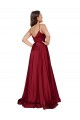 Shop Deep V-Neck Sweetheart Long Formal Silky Satin Bridesmaid Dress / Prom Dress with Thigh High Slit Toronto