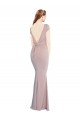 Shop Boat Neck Cap Sleeve Formal Crepe Bridesmaid Dress / Prom Dress with Plunging Tie Back Toronto