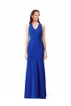 Shop Halter V-Neck Long A-Line Formal Crepe Bridesmaid Dress / Prom Dress Toronto