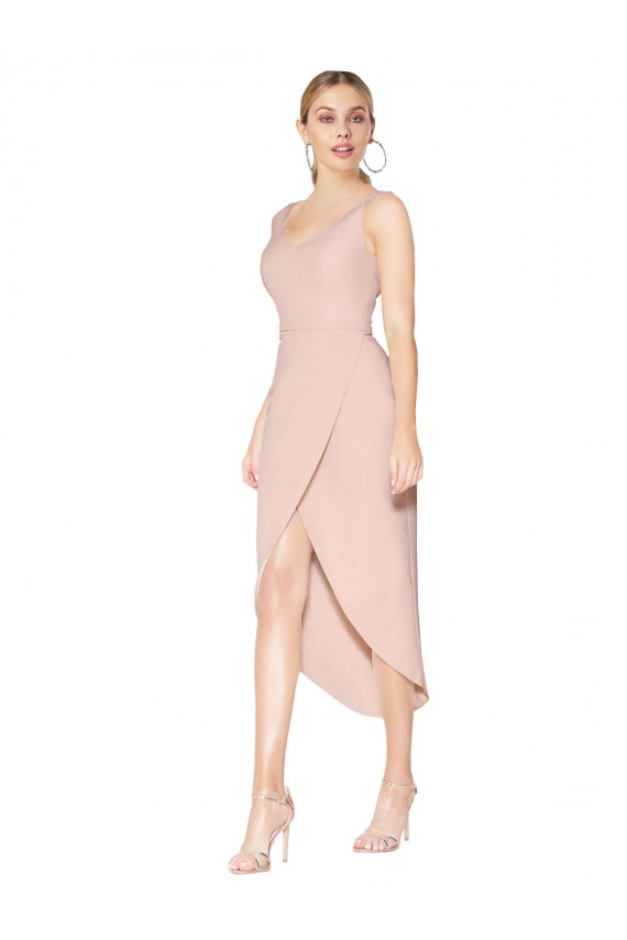 Shop Knee Length Short Formal Crepe Bridesmaid Dress / Prom Dress Toronto