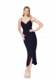 Shop High Neck Spaghetti Straps Formal Crepe Short Cocktail Wrap Bridesmaid Dress / Prom Dress Toronto