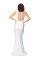 Shop High Neck Low V-Back Long Formal Crepe Bridesmaid Dress / Prom Dress Toronto