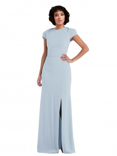 Shop Cap Sleeve Cutout Tie Back Trumpet Bridesmaid Dress Toronto