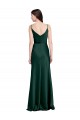 Shop Fitted Cowl Neck Long Formal Stretch Satin Slip Bridesmaid Dress / Prom Dress with V-Back Toronto