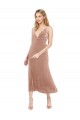 Shop Midi Cocktail Length Short V-Neck Velvet Bridesmaid Dress / Prom Dress with Notched Neckline Toronto