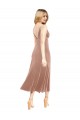Shop Midi Cocktail Length Short V-Neck Velvet Bridesmaid Dress / Prom Dress with Notched Neckline Toronto