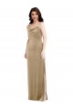 Shop Asymmetrical One Shoulder Formal Velvet Maxi Slip Bridesmaid Dress / Prom Dress Toronto